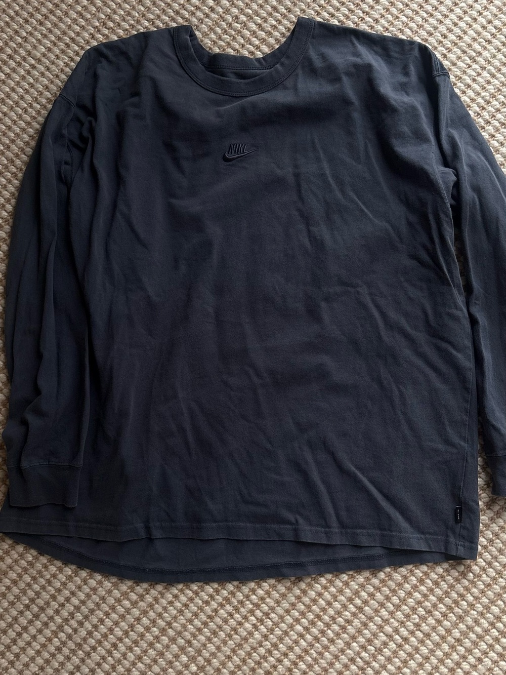 Nike Men's Long Sleeve Crew Tee - Dark blue gray